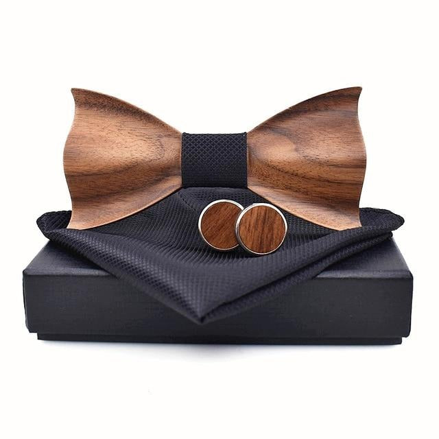 Charcoal Wooden Bowtie
